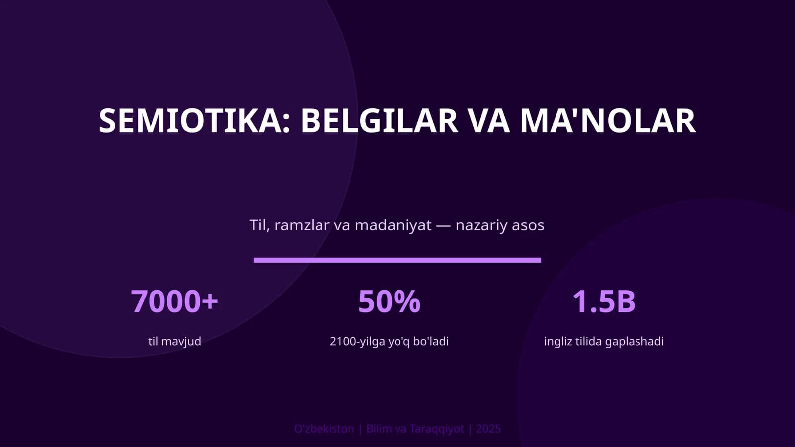 Semiotika: belgilar va ma'nolar