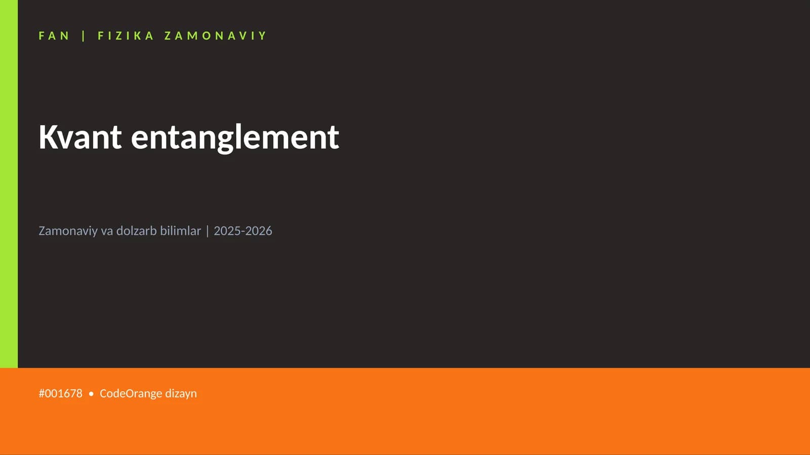 Kvant entanglement
