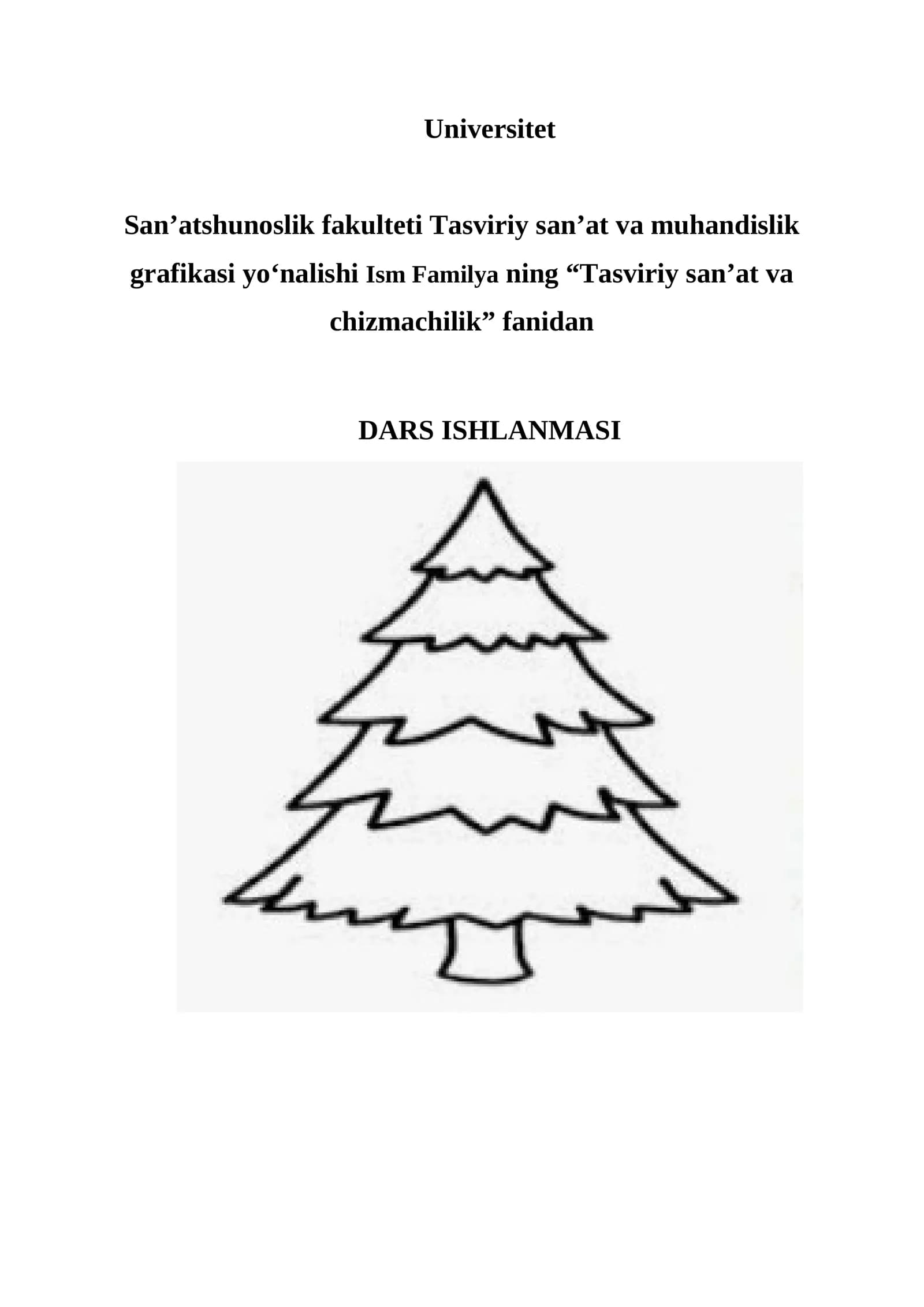 Archa daraxtini chizamiz.