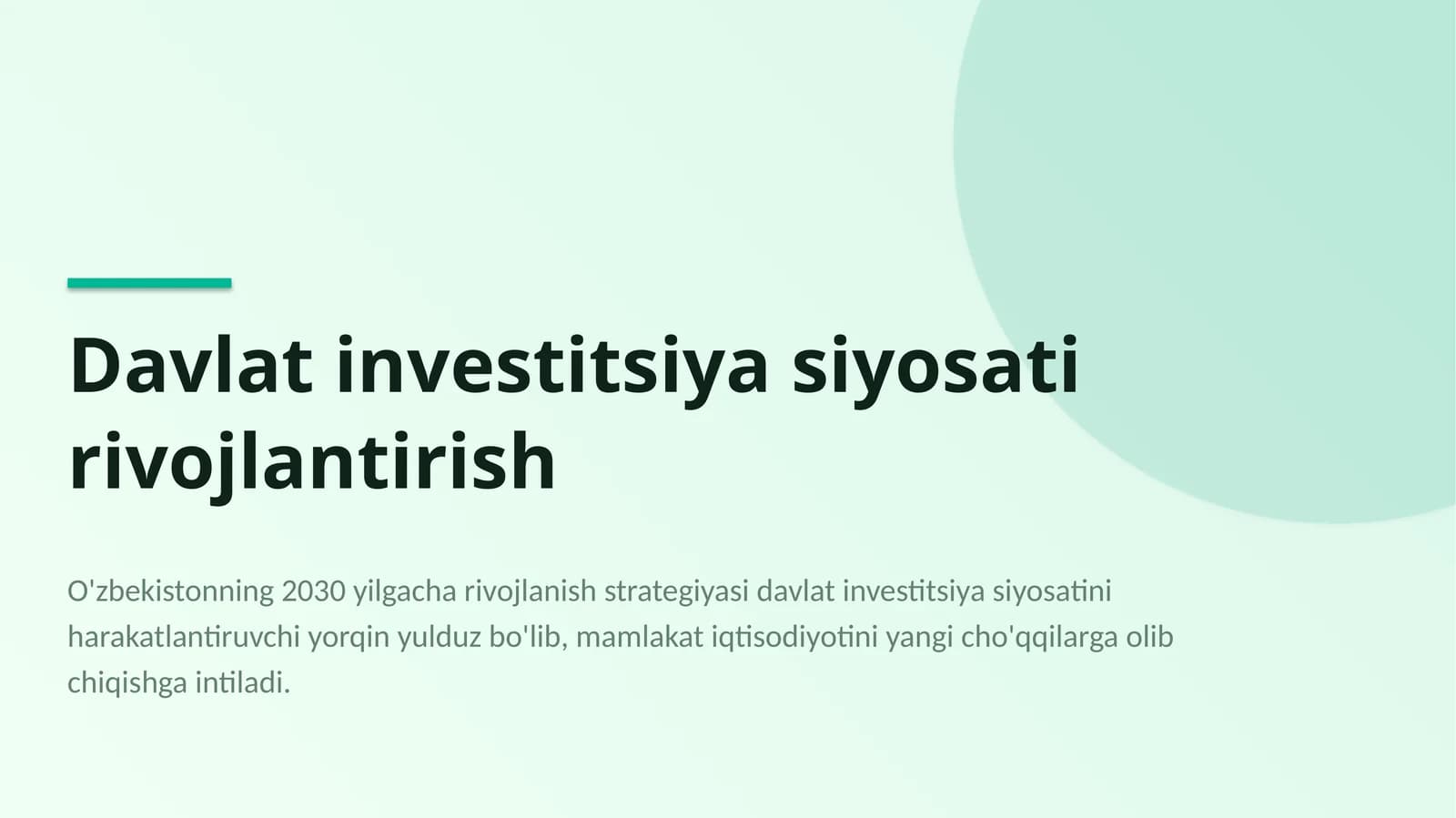 Davlatinvestitsiyasiyosatirivojlantirish