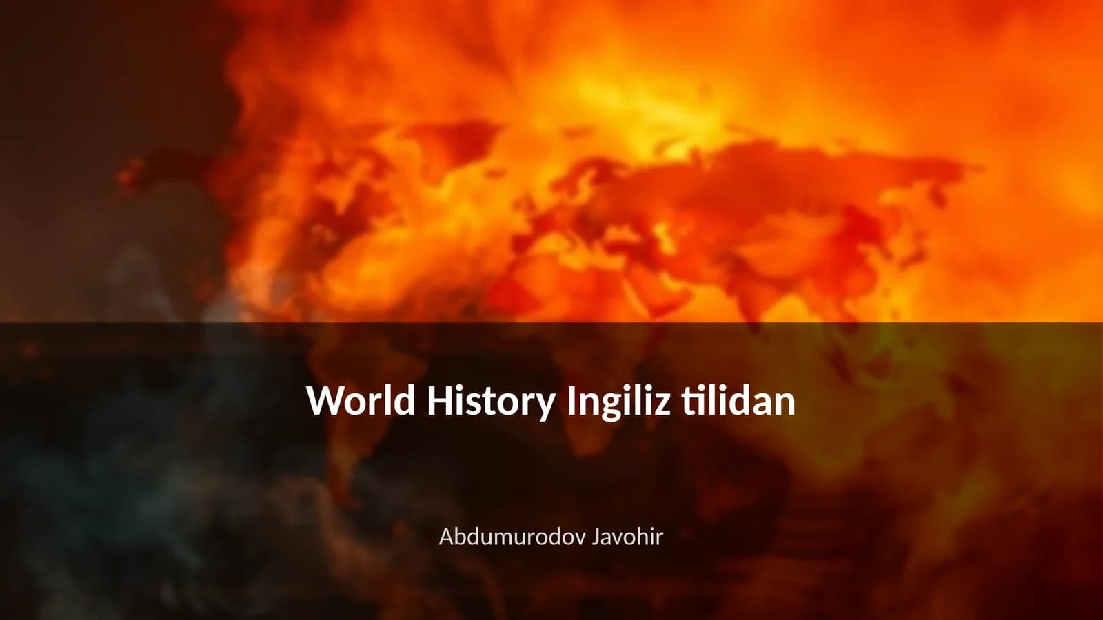 World History Ingiliz tilidan