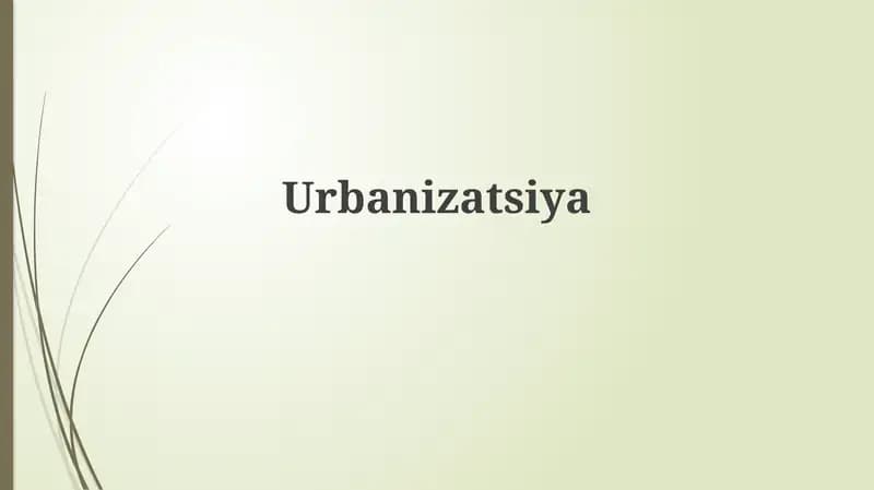 Urbanizatsiya