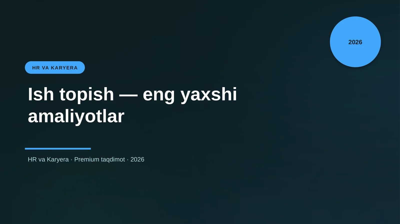 Ish topish — eng yaxshi amaliyotlar