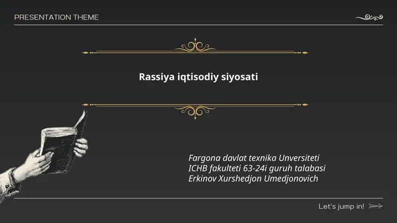 Rassiya iqtisodiy siyosati