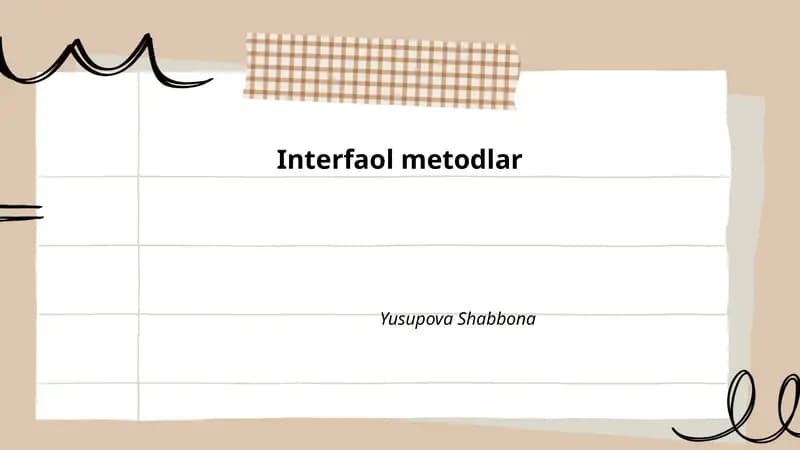 Interfaol metodlar