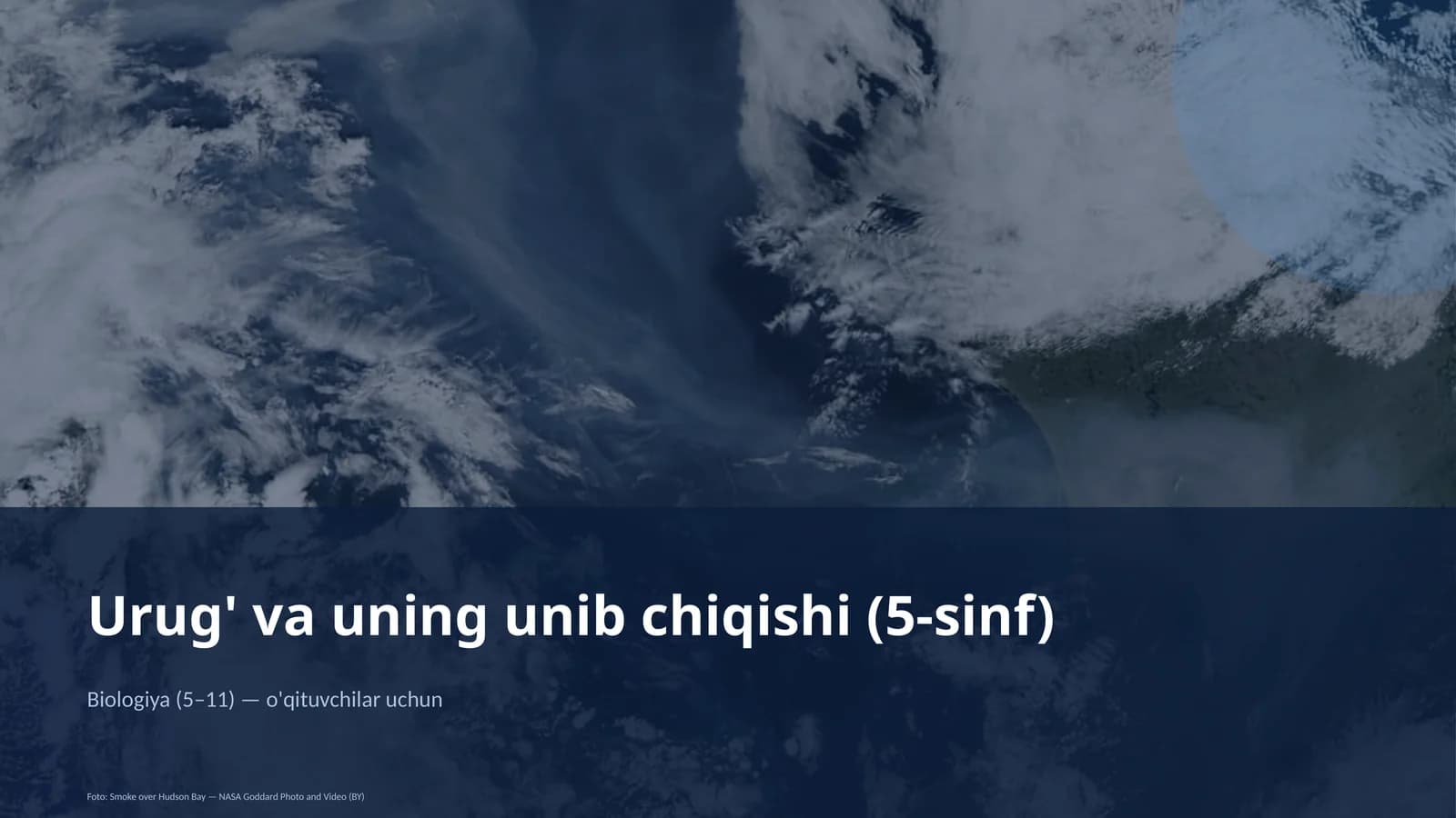 Urug' va uning unib chiqishi (5-sinf)