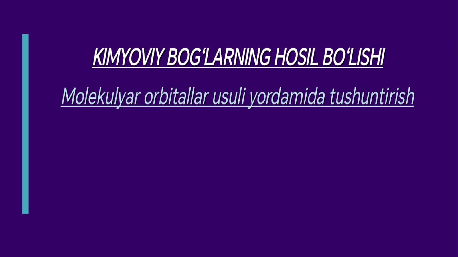 Molekulyar orbitallar usuli