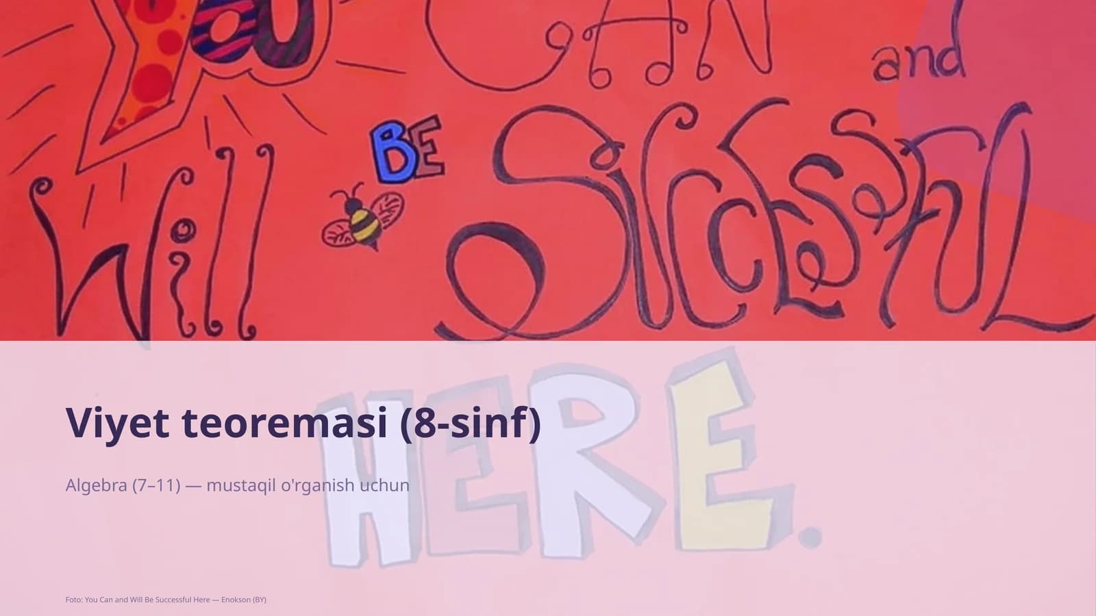 Viyet teoremasi (8-sinf)