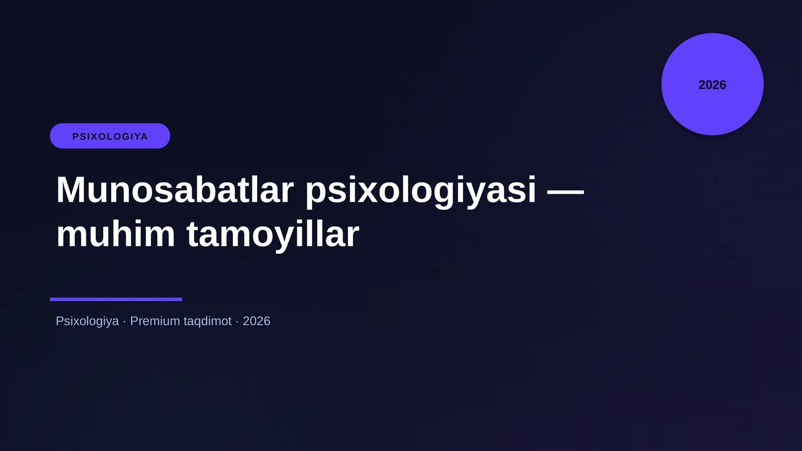 Munosabatlar psixologiyasi — muhim tamoyillar