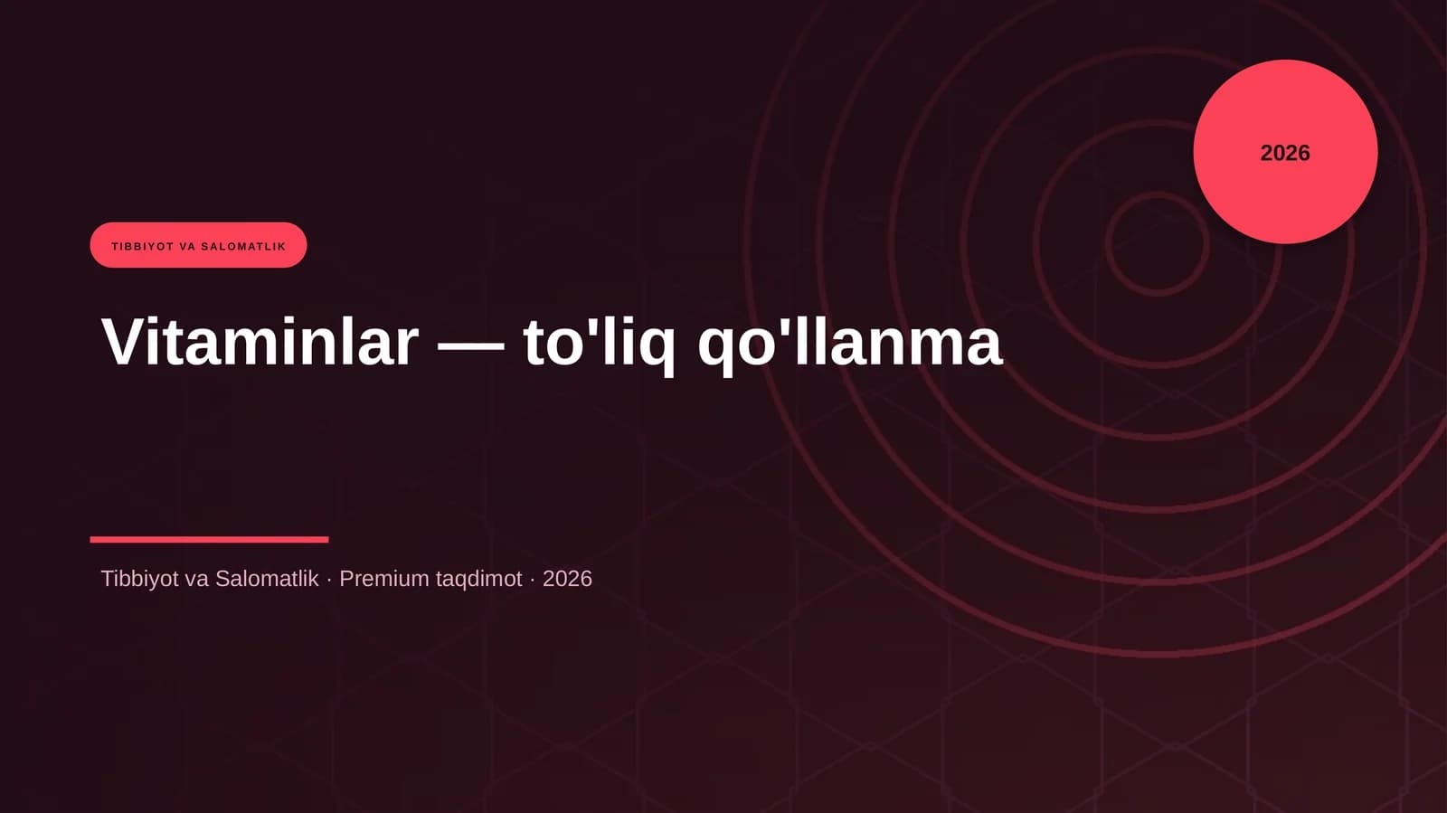 Vitaminlar — to'liq qo'llanma