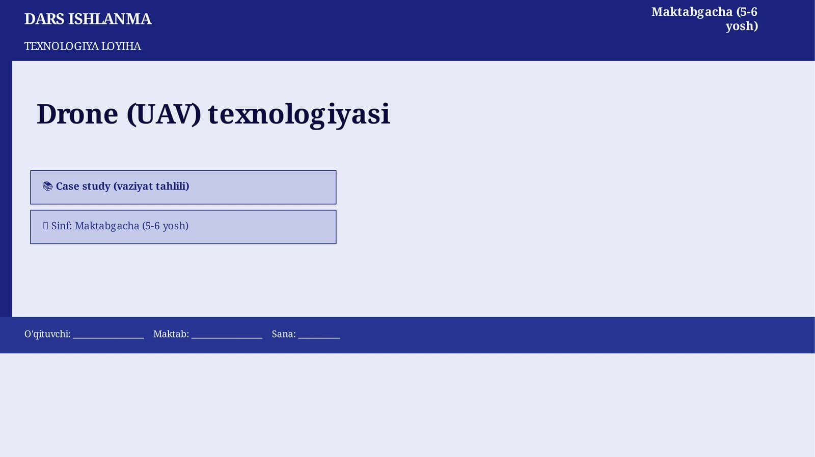 Drone (UAV) texnologiyasi