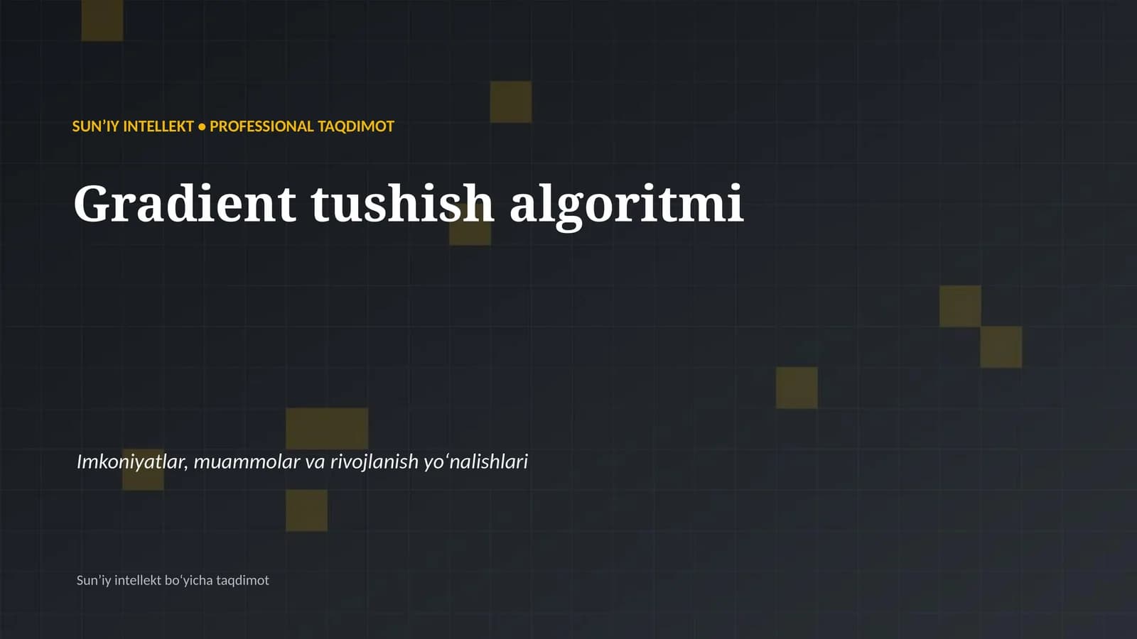 Gradient tushish algoritmi