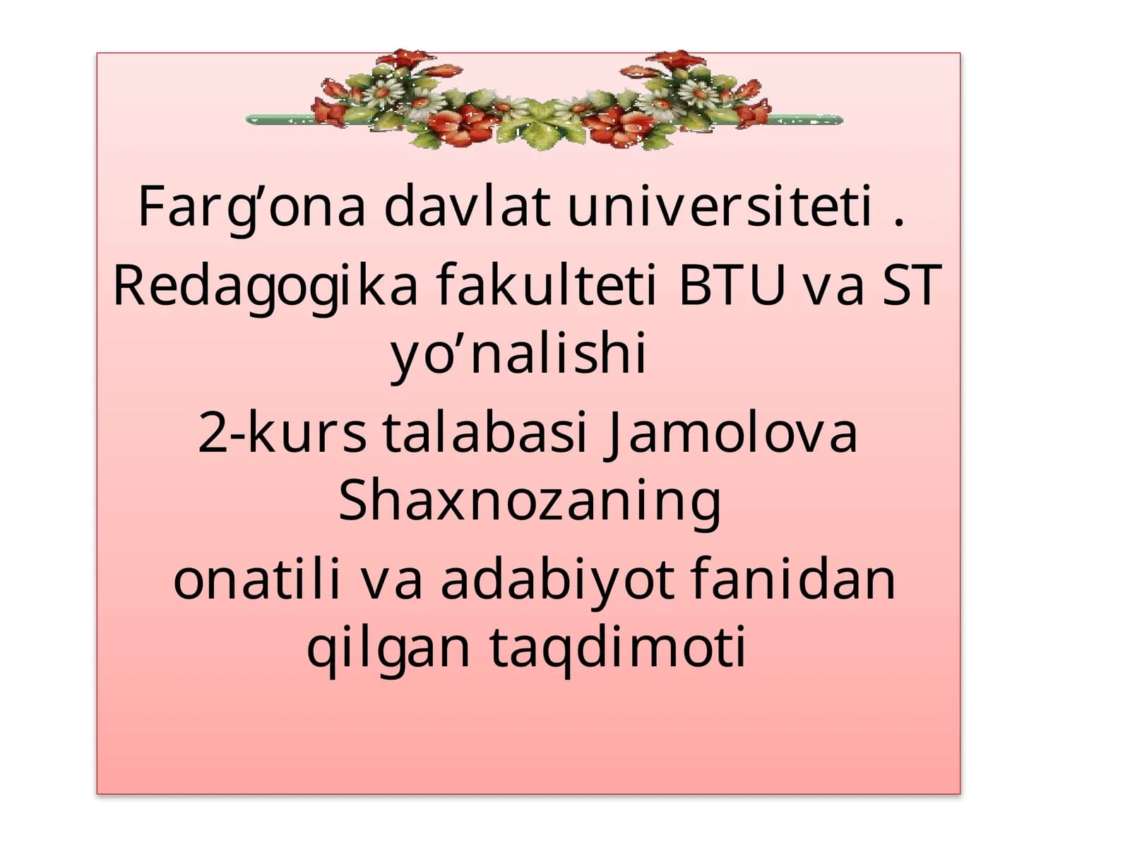 Gapning boshbo’laklari