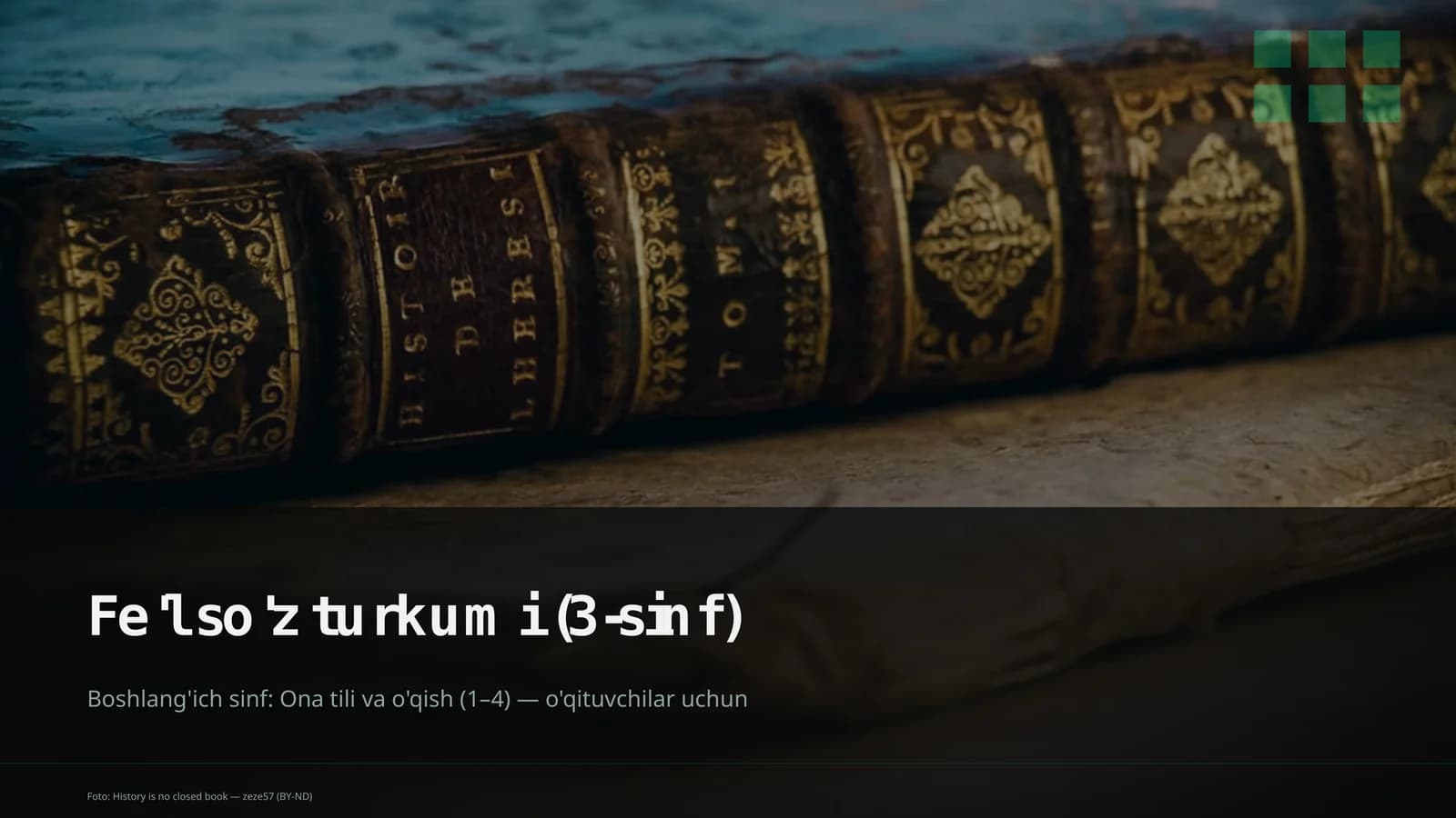 Fe'l so'z turkumi (3-sinf)