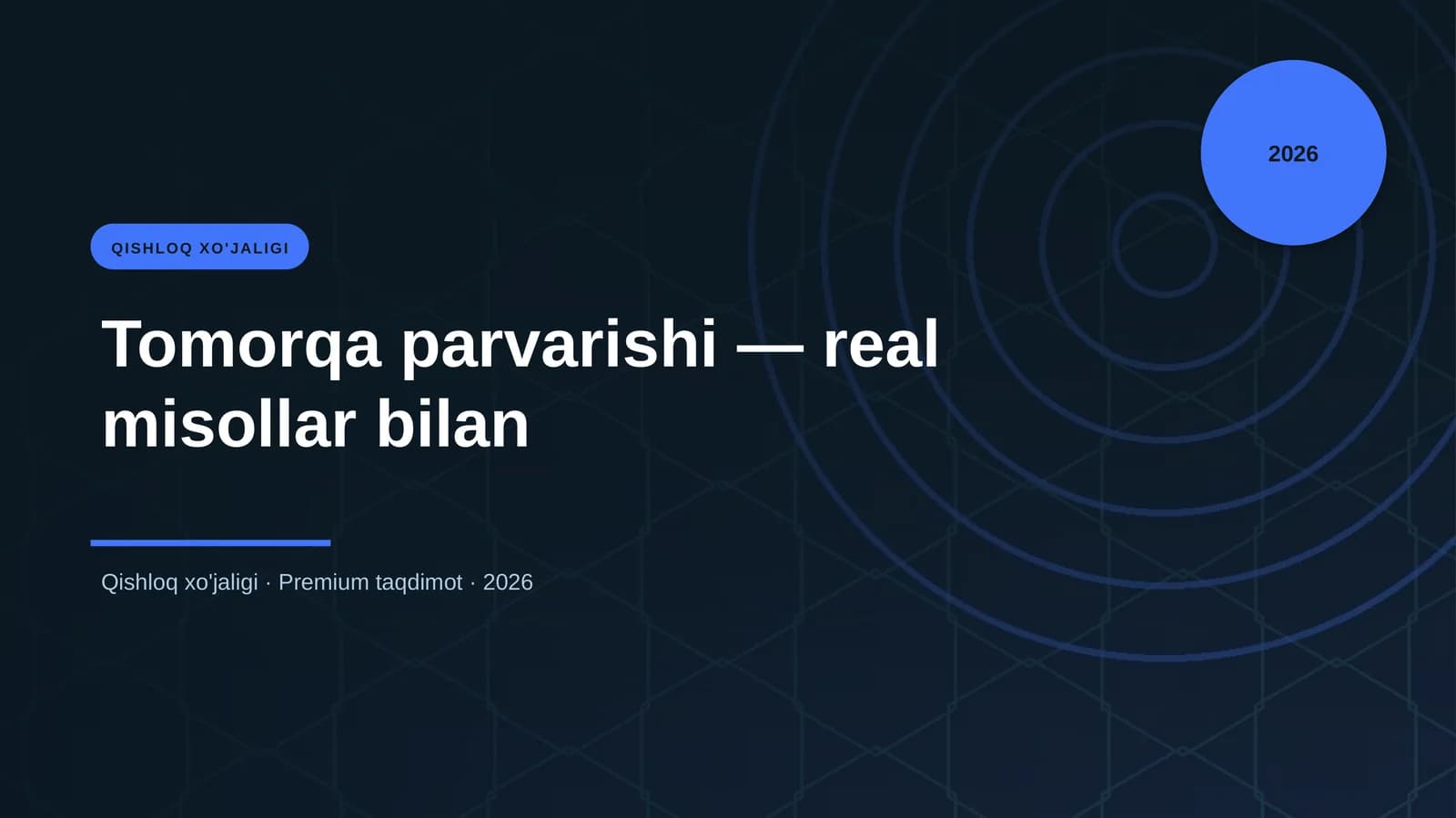 Tomorqa parvarishi — real misollar bilan