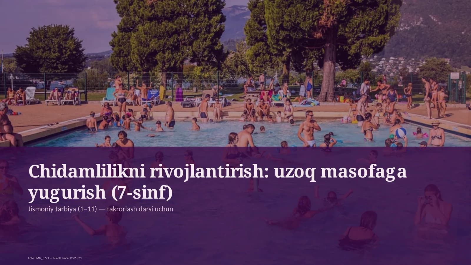 Chidamlilikni rivojlantirish: uzoq masofaga yugurish (7-sinf)