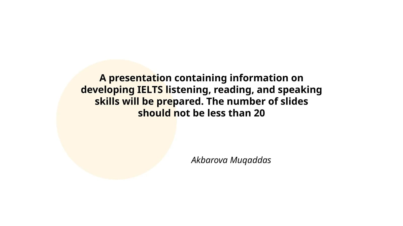 IELTS Skills Development Presentation