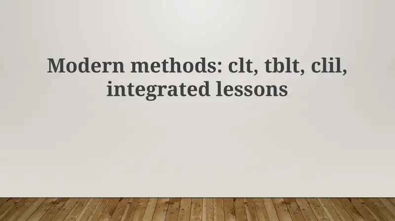 Modern Language Teaching Methods