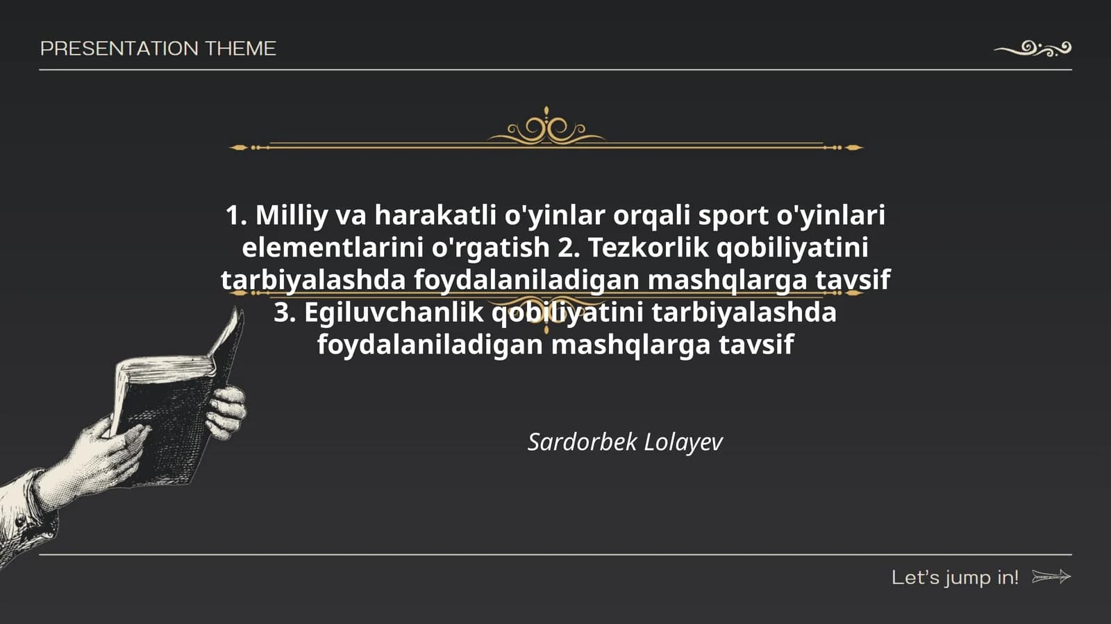 Milliy va harakatli o'yinlar orqali sport o'yinlari elementlarini o'rgatish