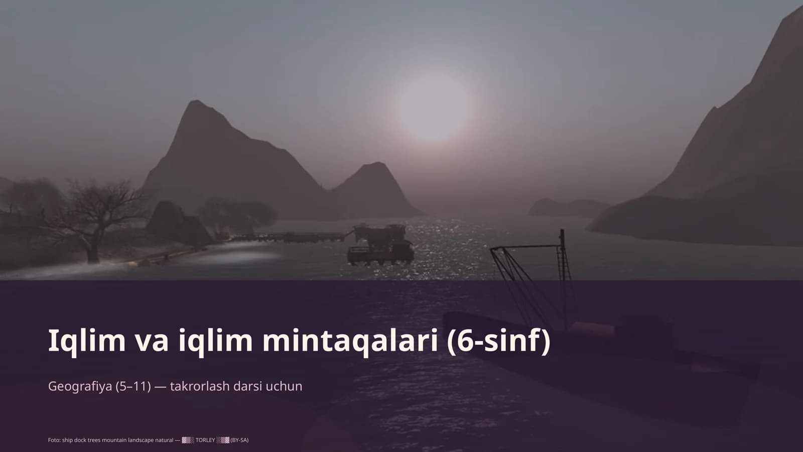Iqlim va iqlim mintaqalari (6-sinf)