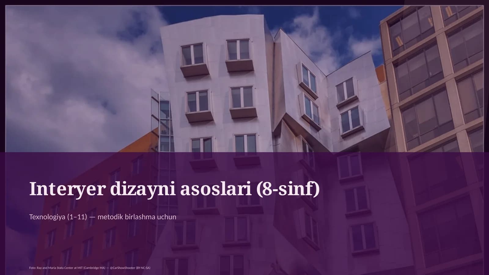 Interyer dizayni asoslari (8-sinf)