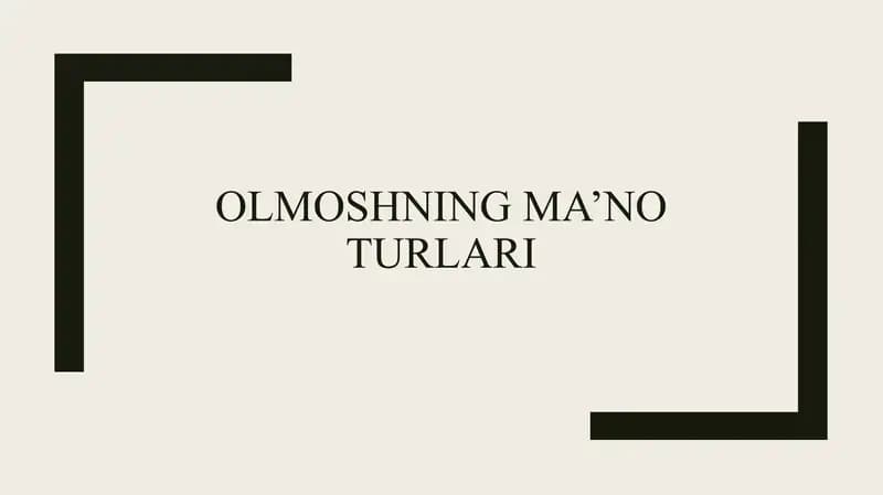 Olmoshning ma’no turlari