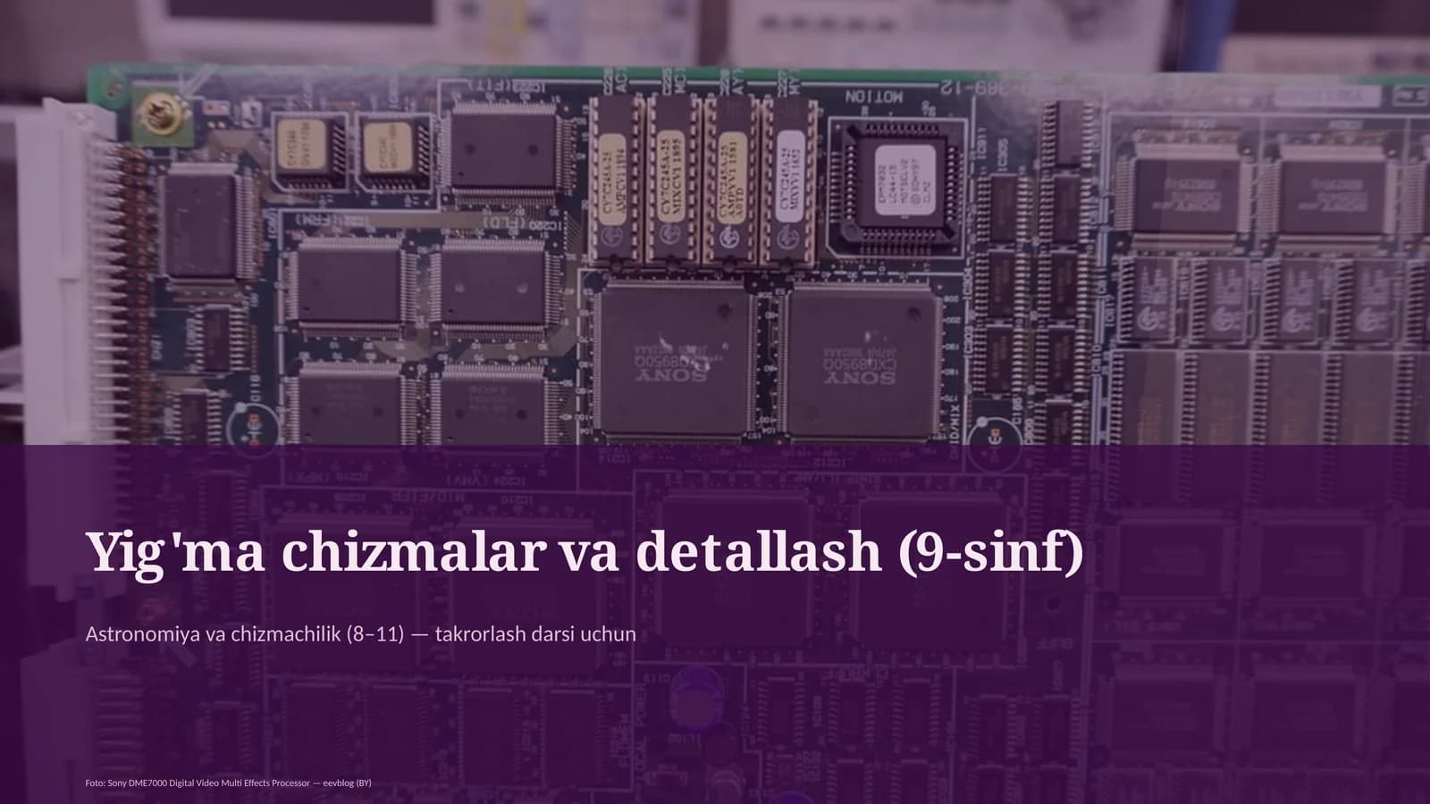 Yig'ma chizmalar va detallash (9-sinf)