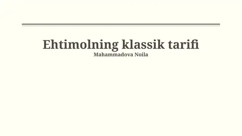 Ehtimolning klassik tarifi