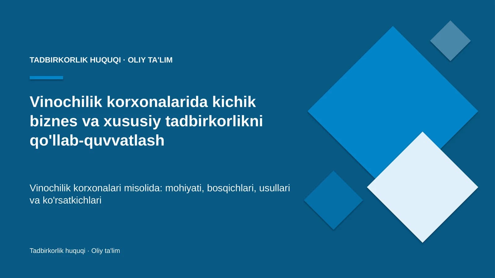 vinochilik korxonalarida kichik biznes va xususiy tadbirkorlikni qo'llab quvvatlash 4926