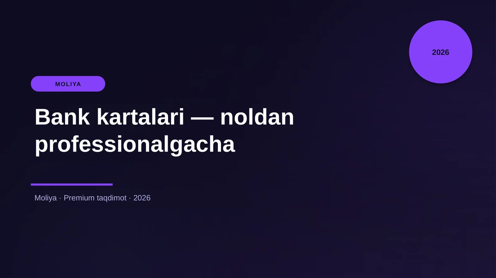 Bank kartalari — noldan professionalgacha