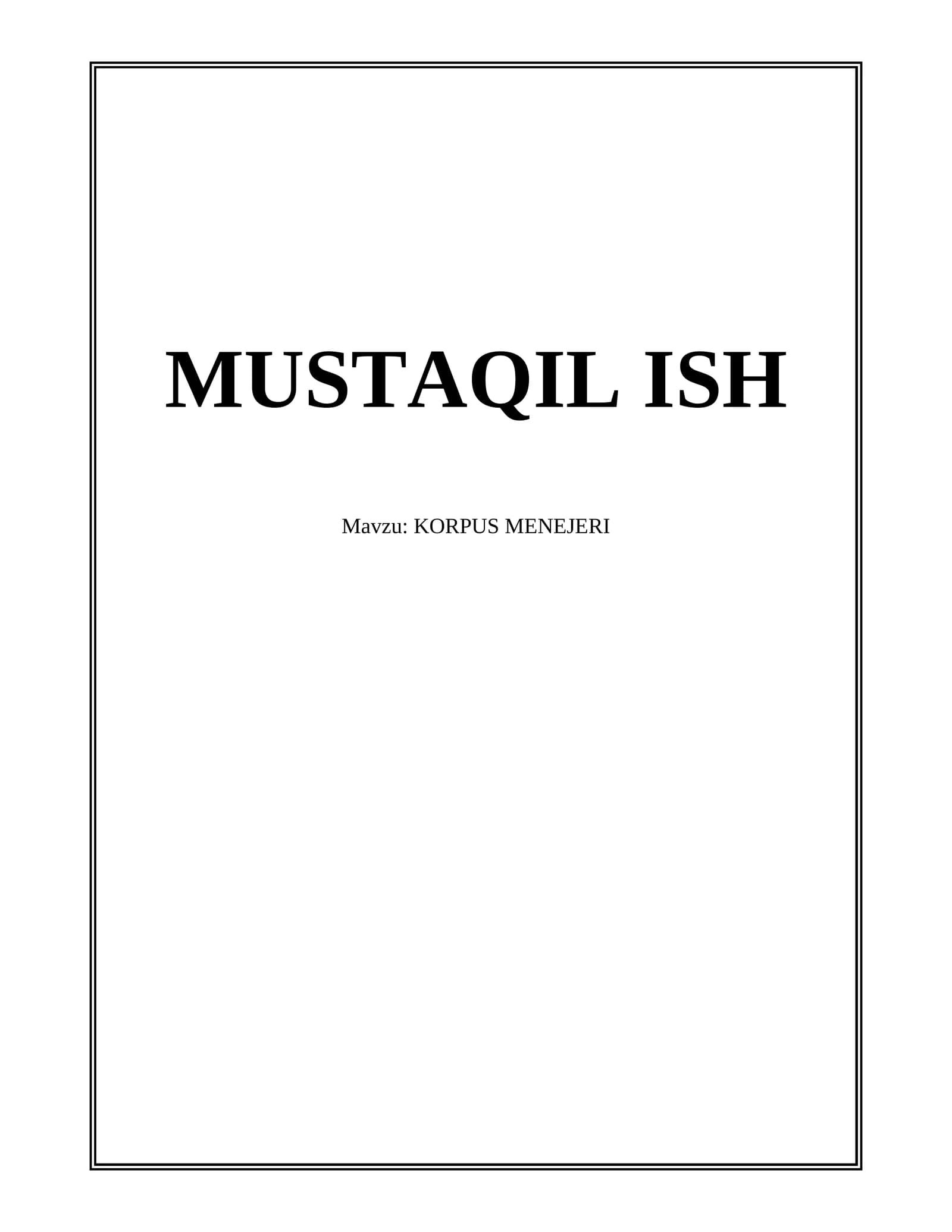 KORPUS MENEJERI