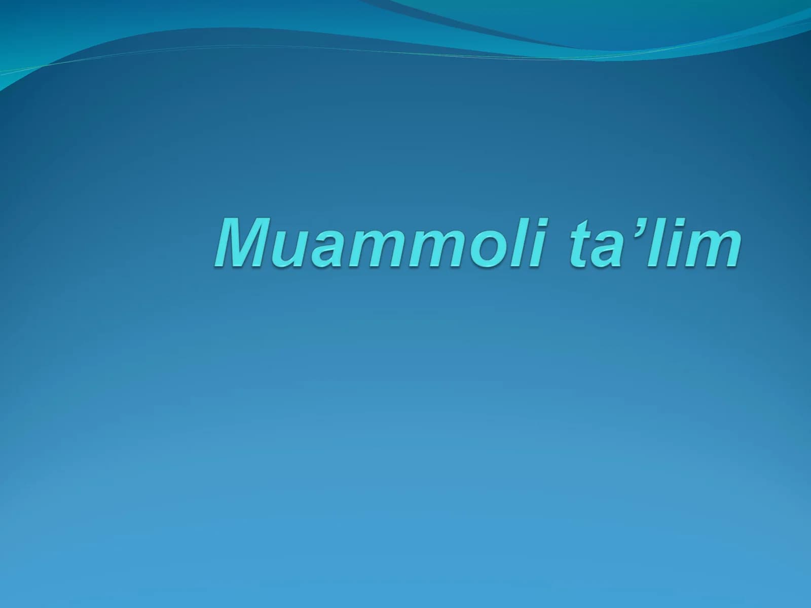 Muammoli ta’lim