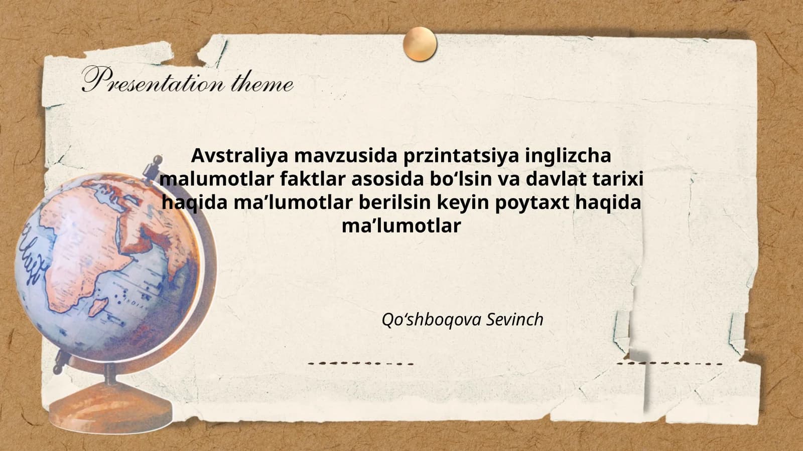 Avstraliya mavzusida przintatsiya
