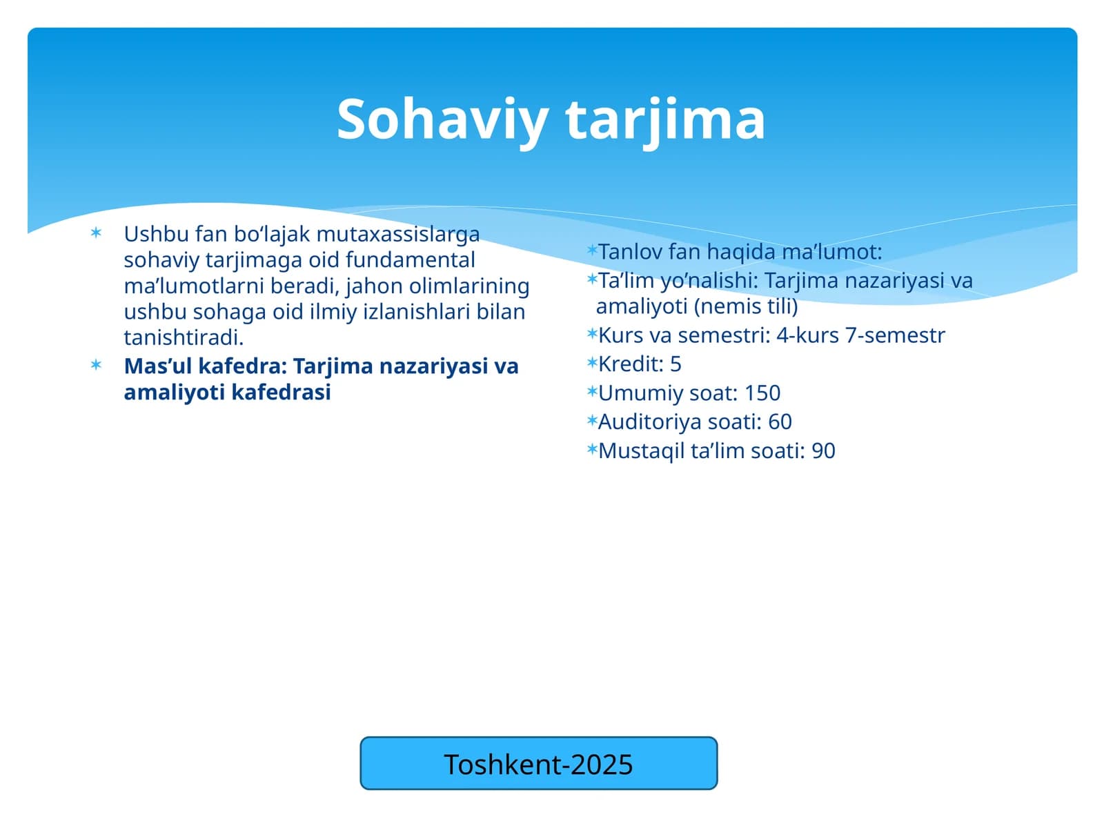Sohaviy tarjima
