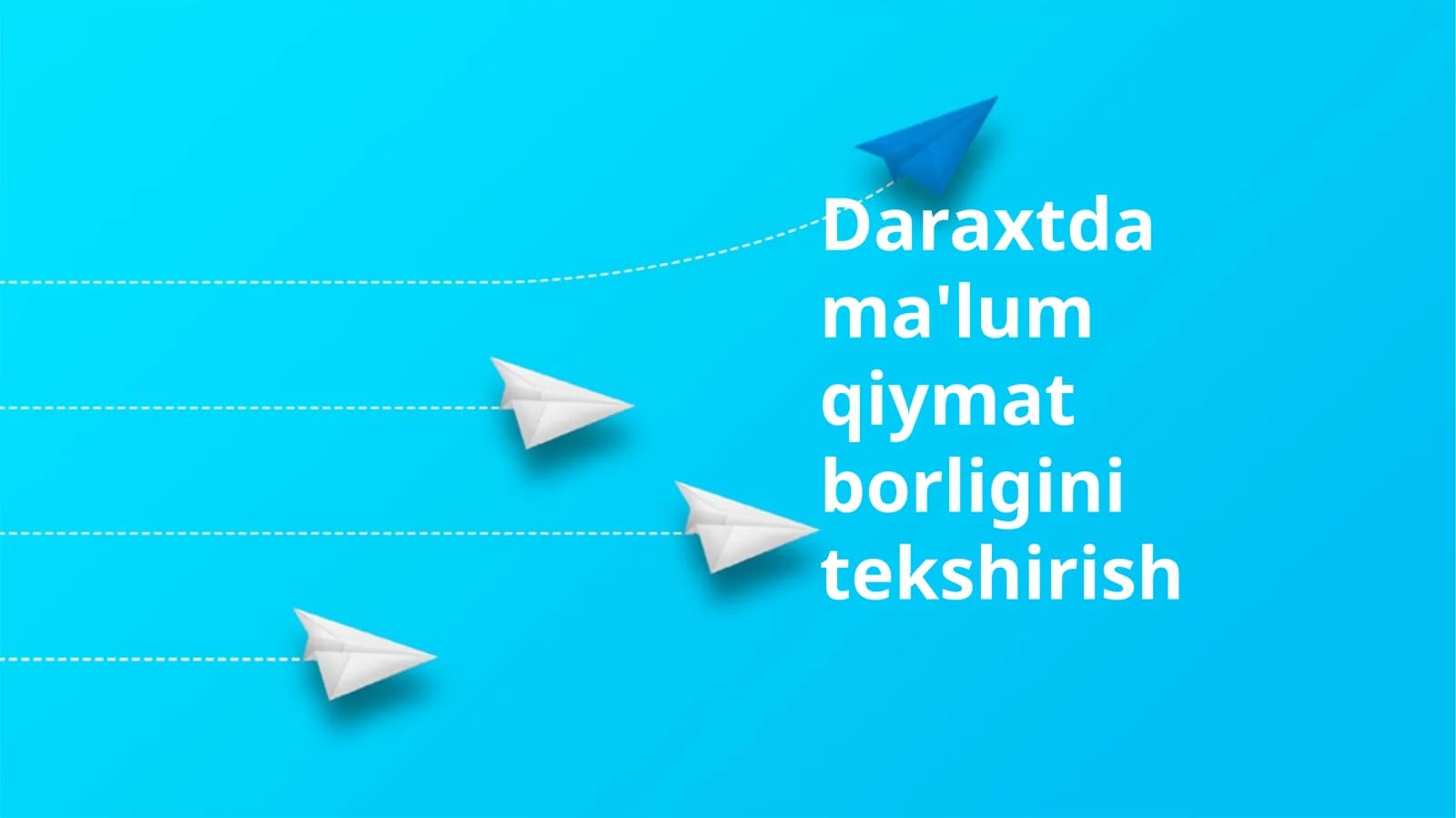 Daraxtdama'lumqiymatborliginitekshirish