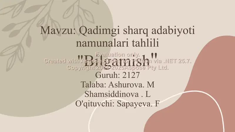 Bilgamish dostoni