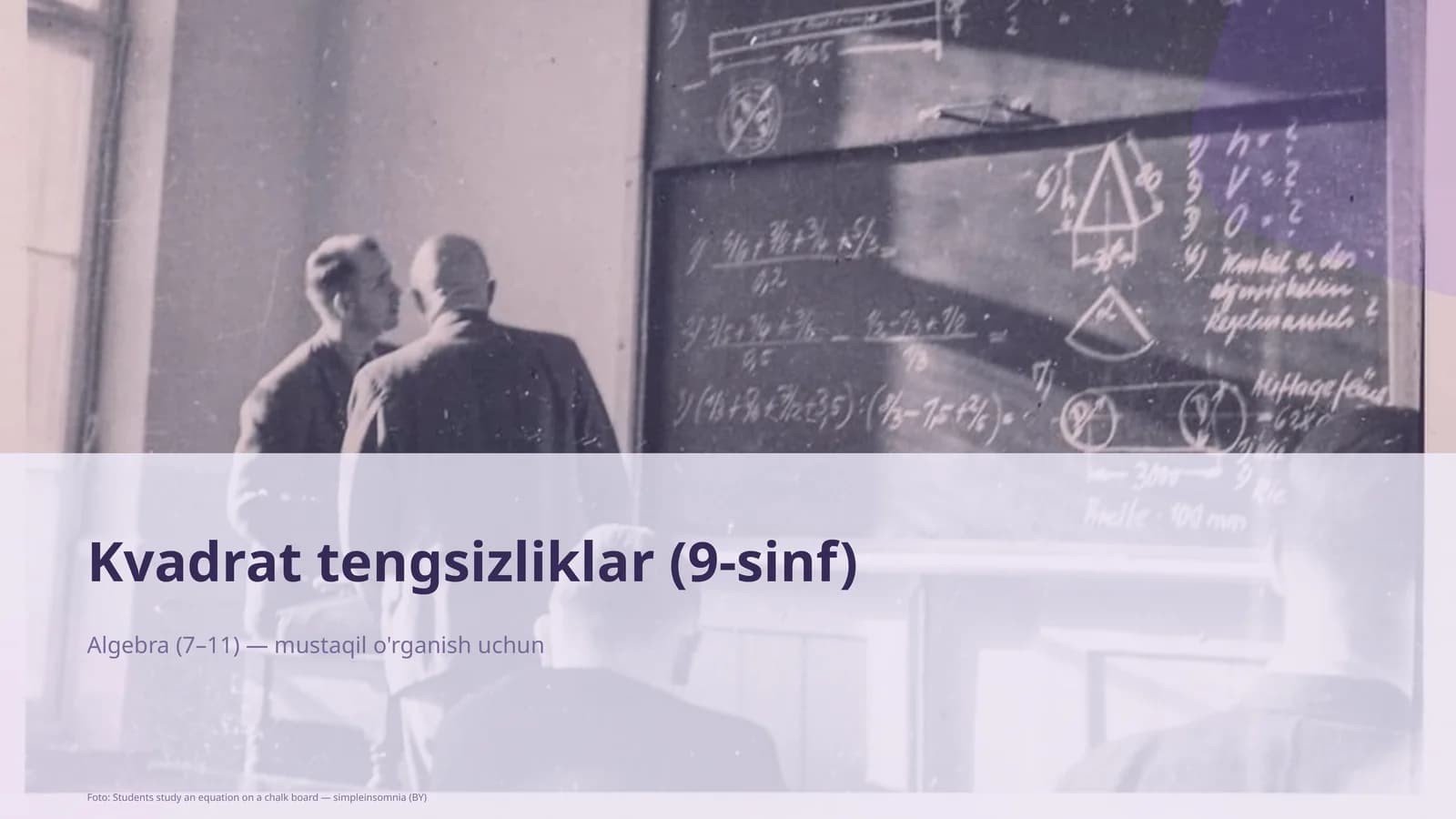 Kvadrat tengsizliklar (9-sinf)