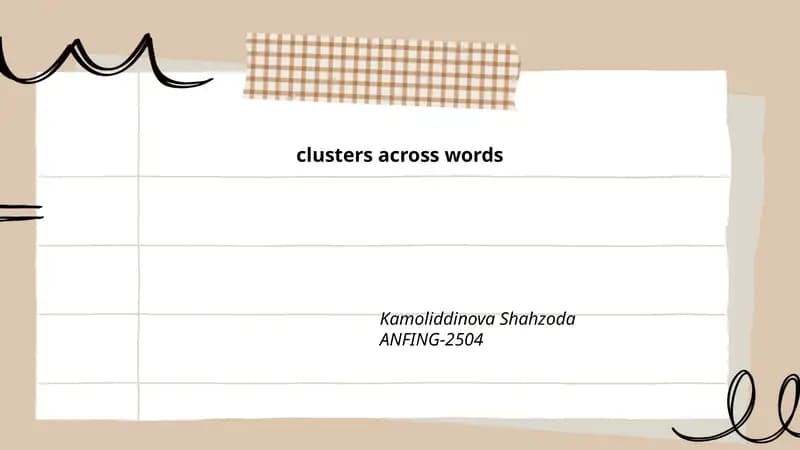 Word-boundary consonant clusters