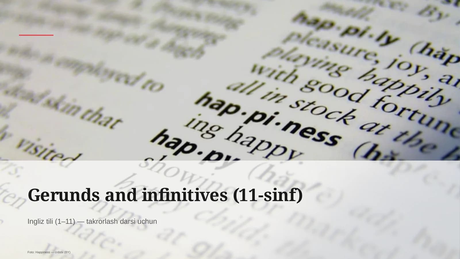 Gerunds and infinitives (11-sinf)