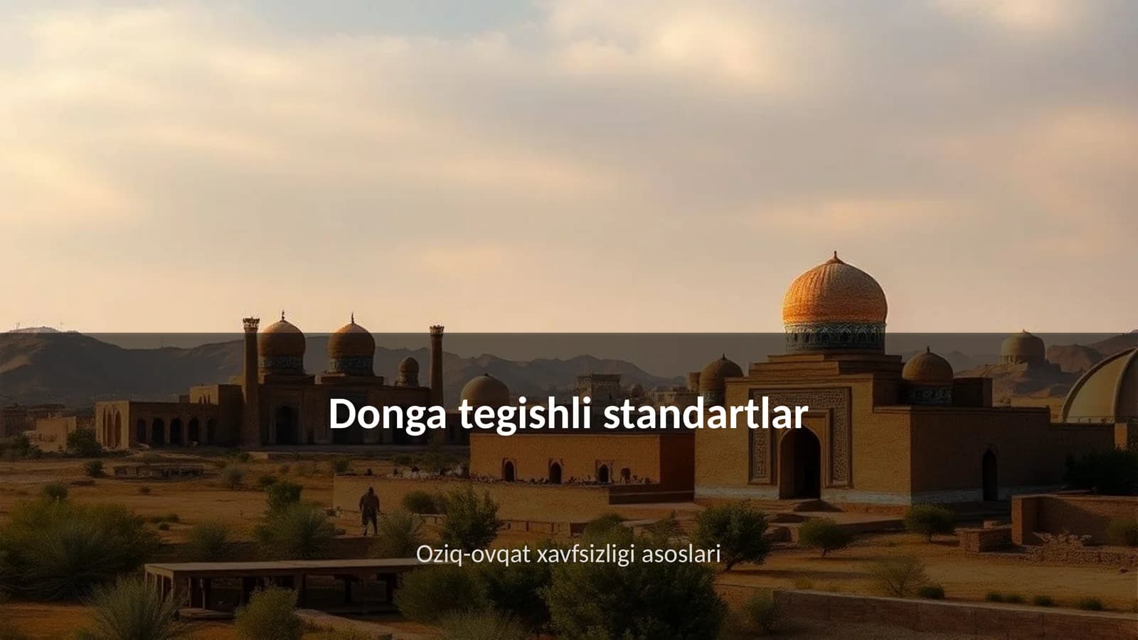 Donga tegishli standartlar
