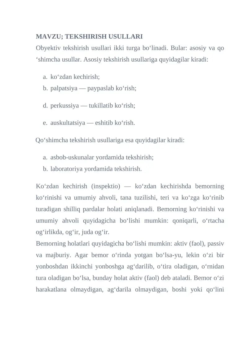TEKSHIRISH USULLARI