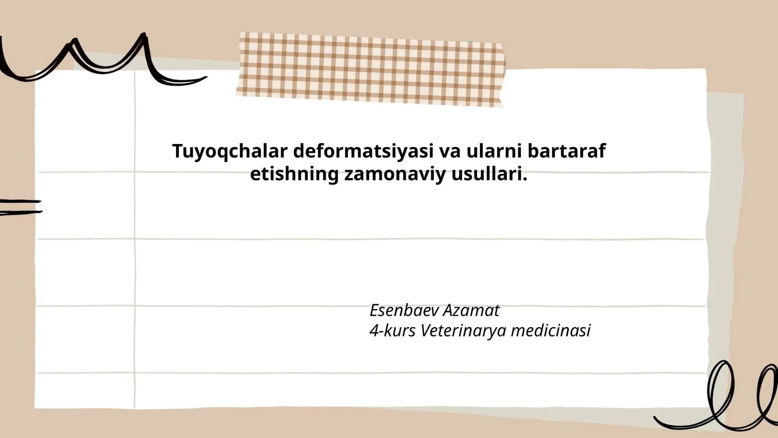 Tuyoqchalar deformatsiyasi va ularni bartaraf etishning zamonaviy usullari