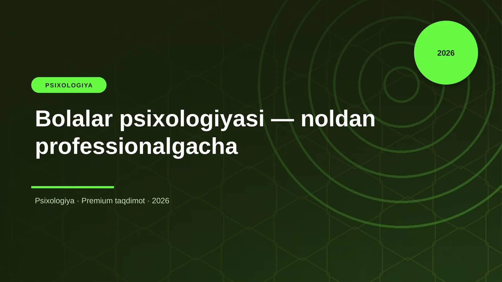 Bolalar psixologiyasi — noldan professionalgacha