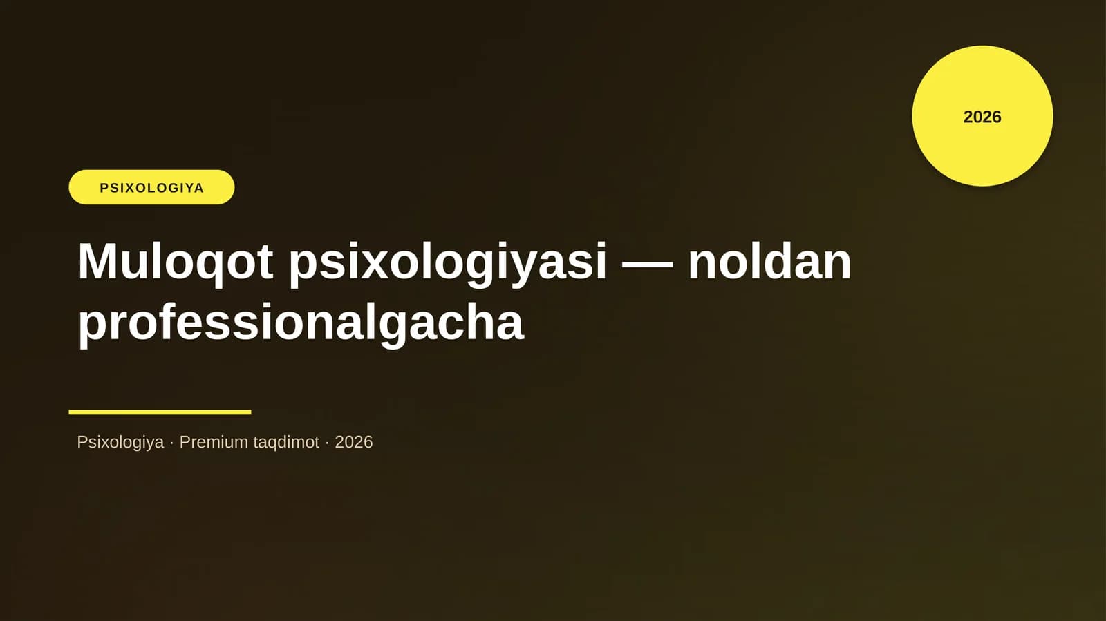 Muloqot psixologiyasi — noldan professionalgacha