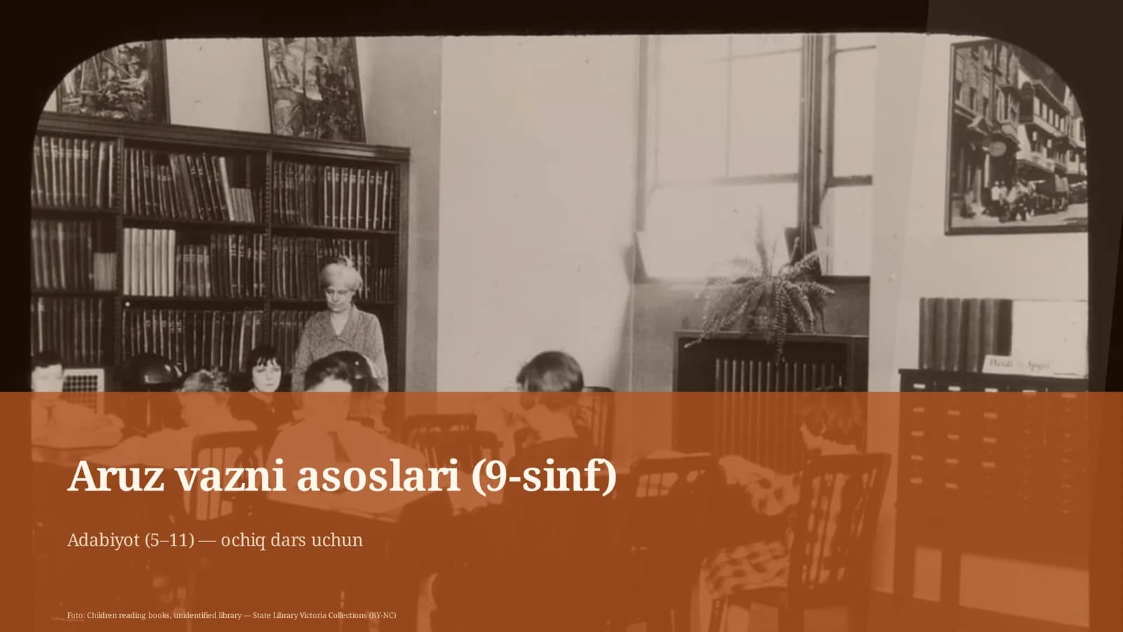 Aruz vazni asoslari (9-sinf)