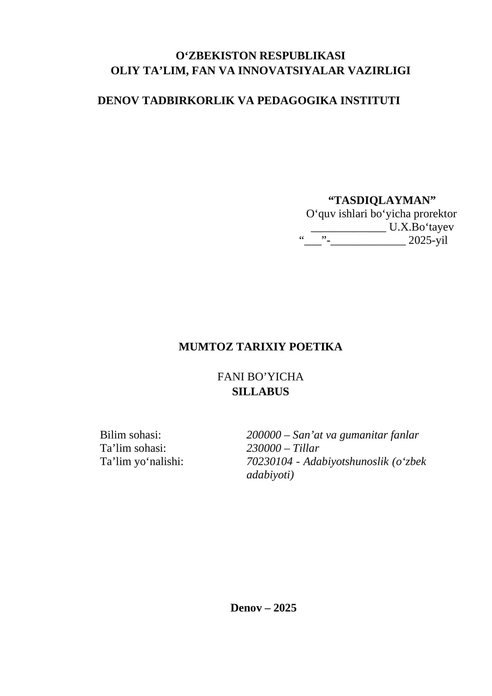 MODUL / FAN SILLABUSI