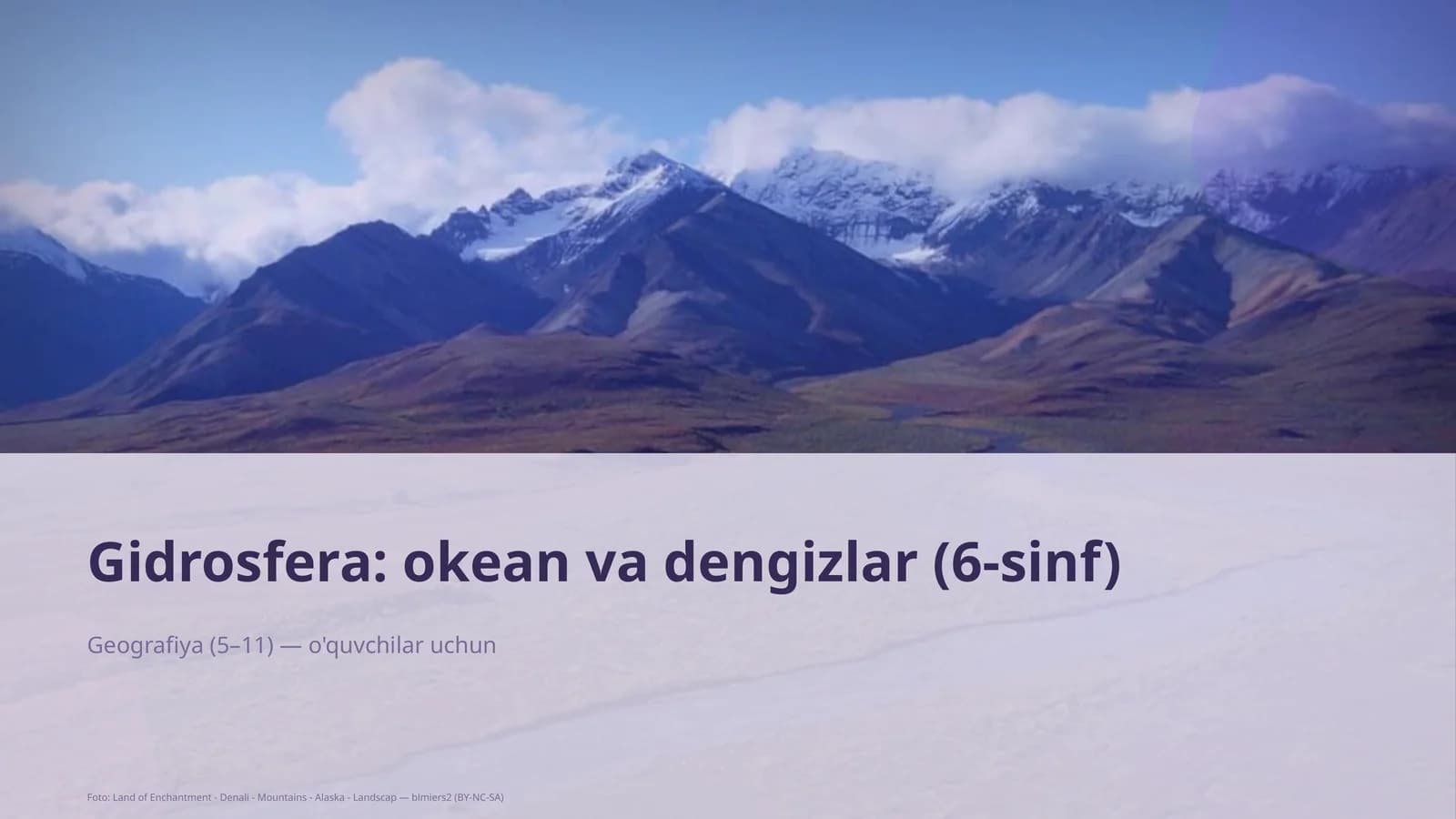 Gidrosfera: okean va dengizlar (6-sinf)