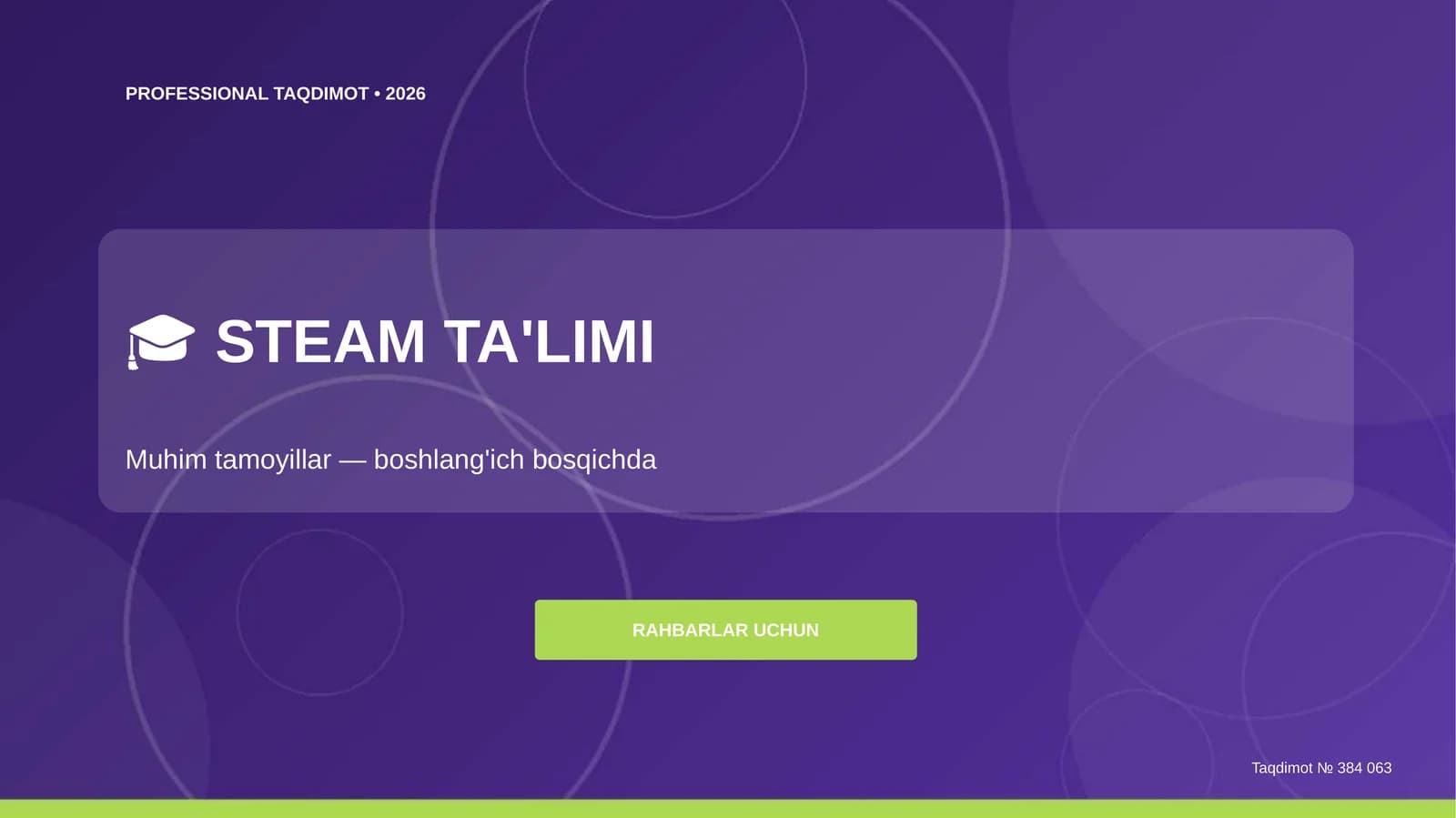 PROFESSIONAL TAQDIMOT • 2026