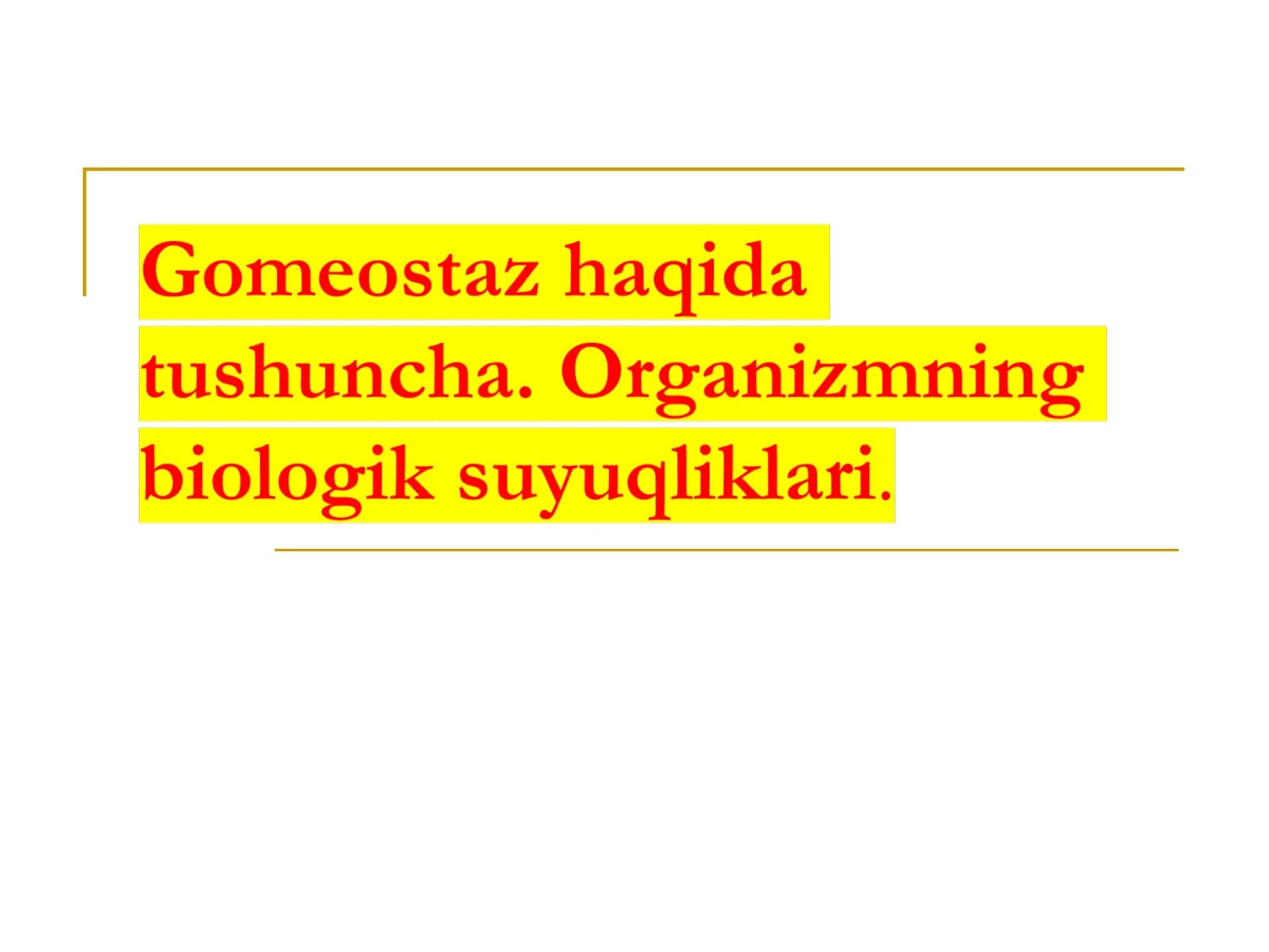 Ichki muhit va gomeostaz