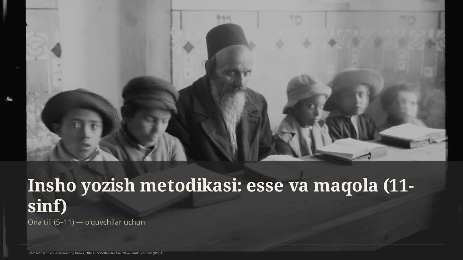 Insho yozish metodikasi: esse va maqola (11-sinf)